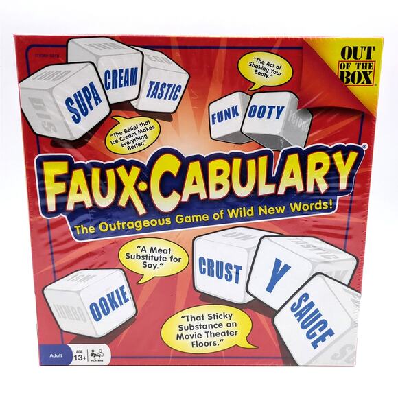Faux-Cabulary Outrageous Game of Wild New Words Vocabulary New Sealed 13+ 2002 - Picture 1 of 4